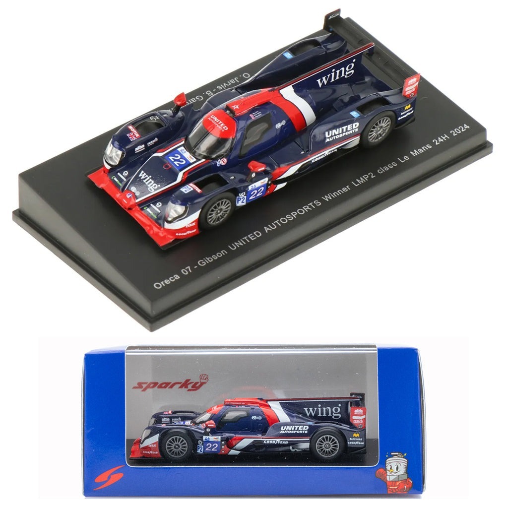 Sparky 1/64 Oreca 07 Gibson No.22 UNITED AUTOSPORTS Winner LMP2 Le Mans 24H 2024
