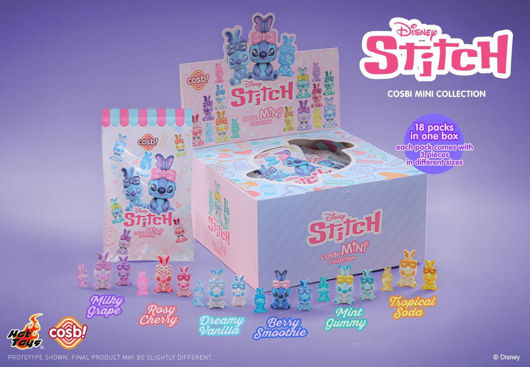Hot Toys Disney 史迪仔 Cosbi 迷你收藏公仔套裝 (全套18款)
