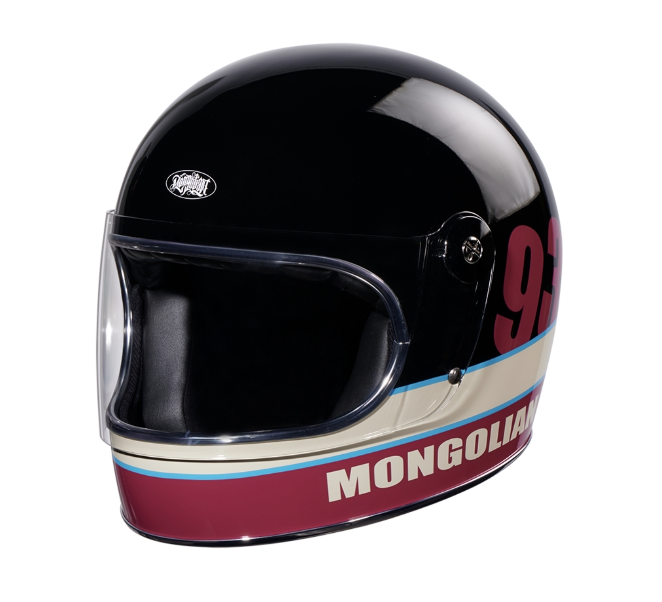 蒙古人 鎖鏡彩繪樂高帽-SINCE93【黑】樂高帽 全罩式