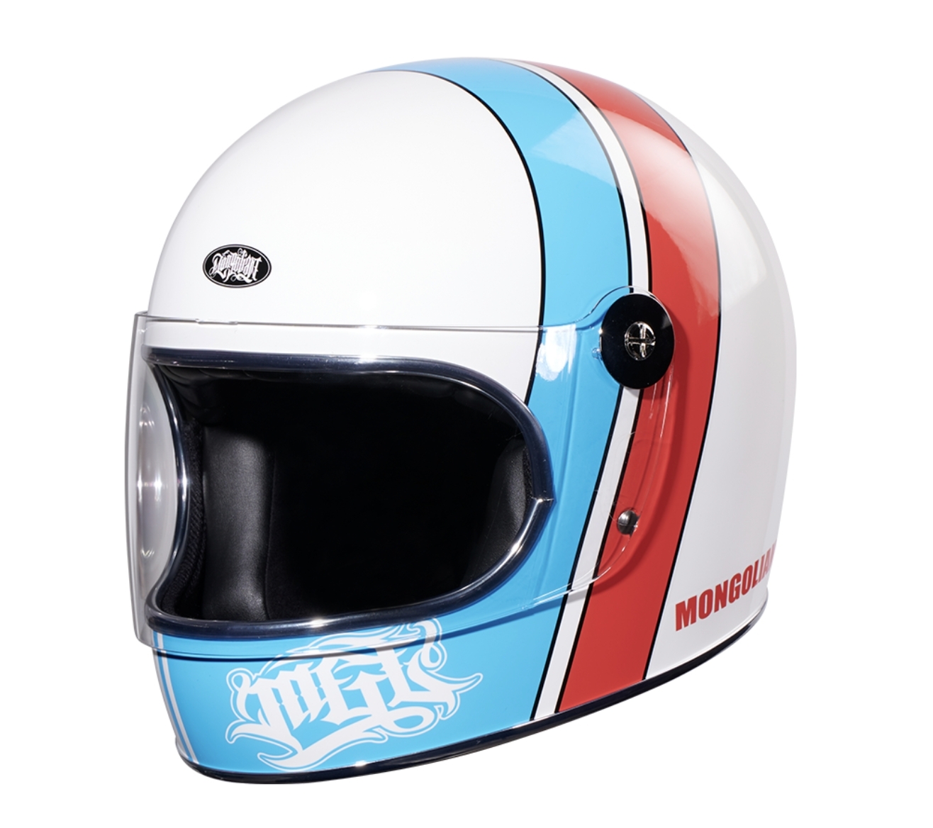 蒙古人 鎖鏡彩繪樂高帽-LIL MGL【亮白】樂高帽 全罩式