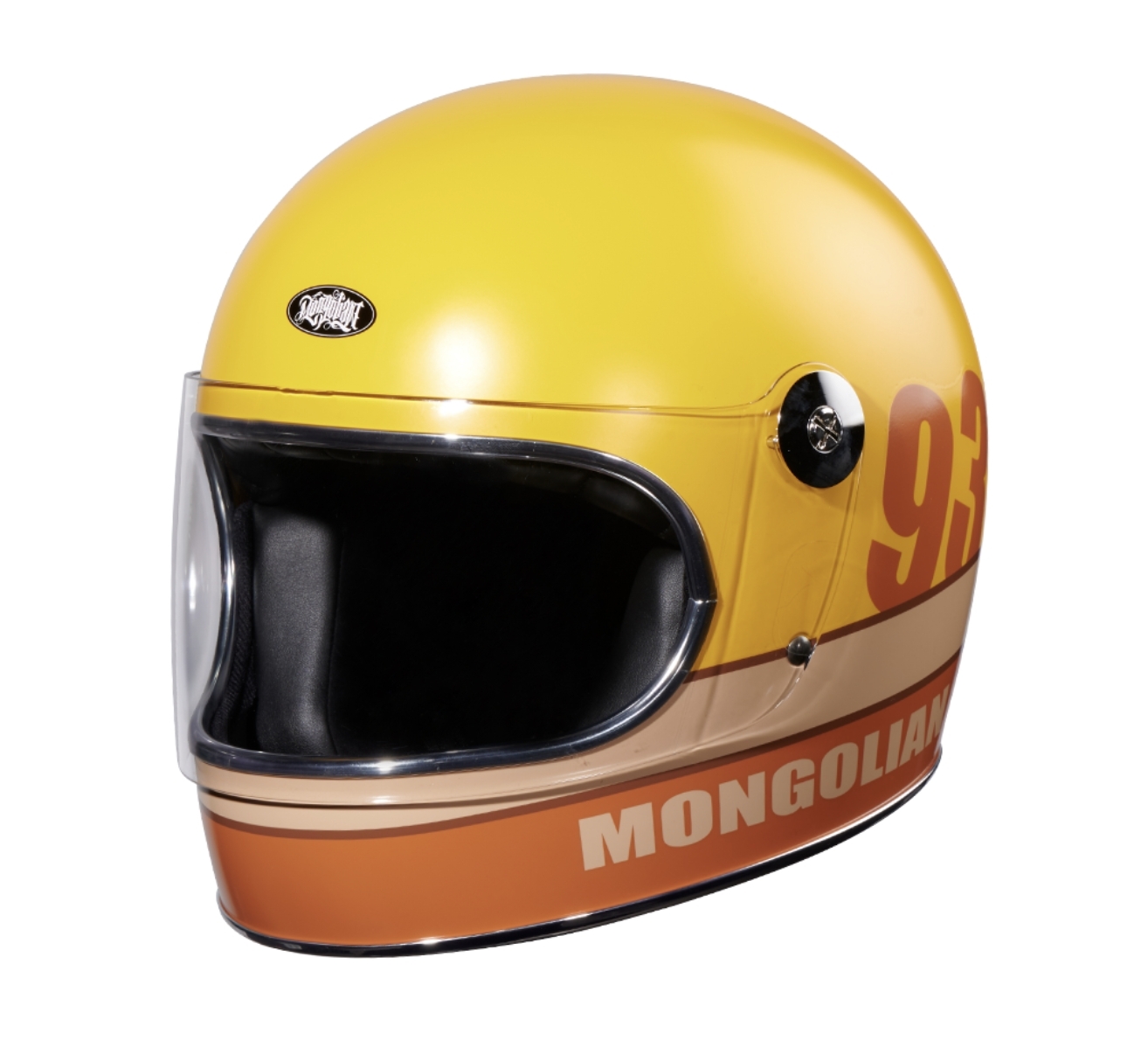 蒙古人 鎖鏡彩繪樂高帽-SINCE93【黃】樂高帽 全罩式