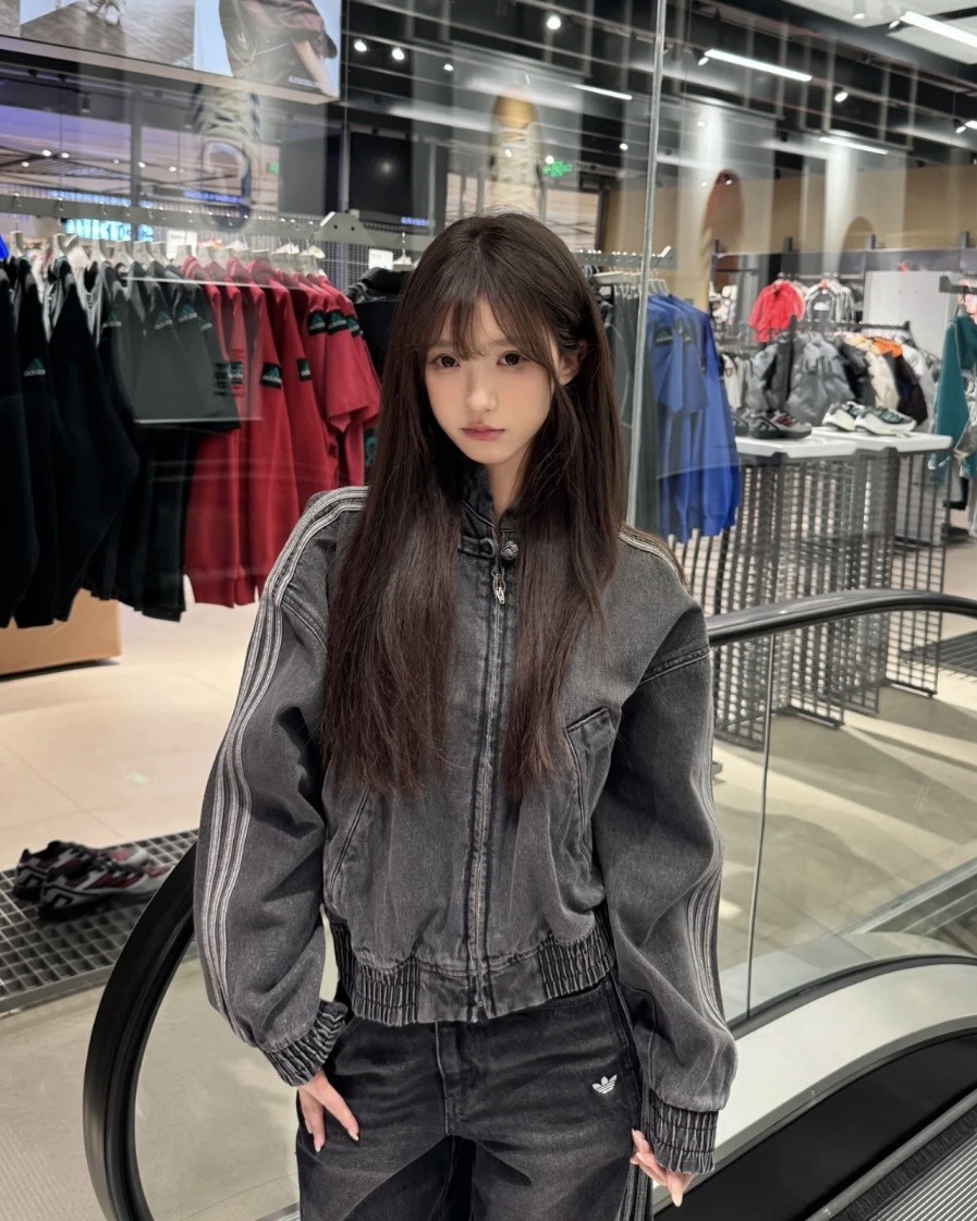 Adidas Originals 短版牛仔外套 水洗灰 JY8274