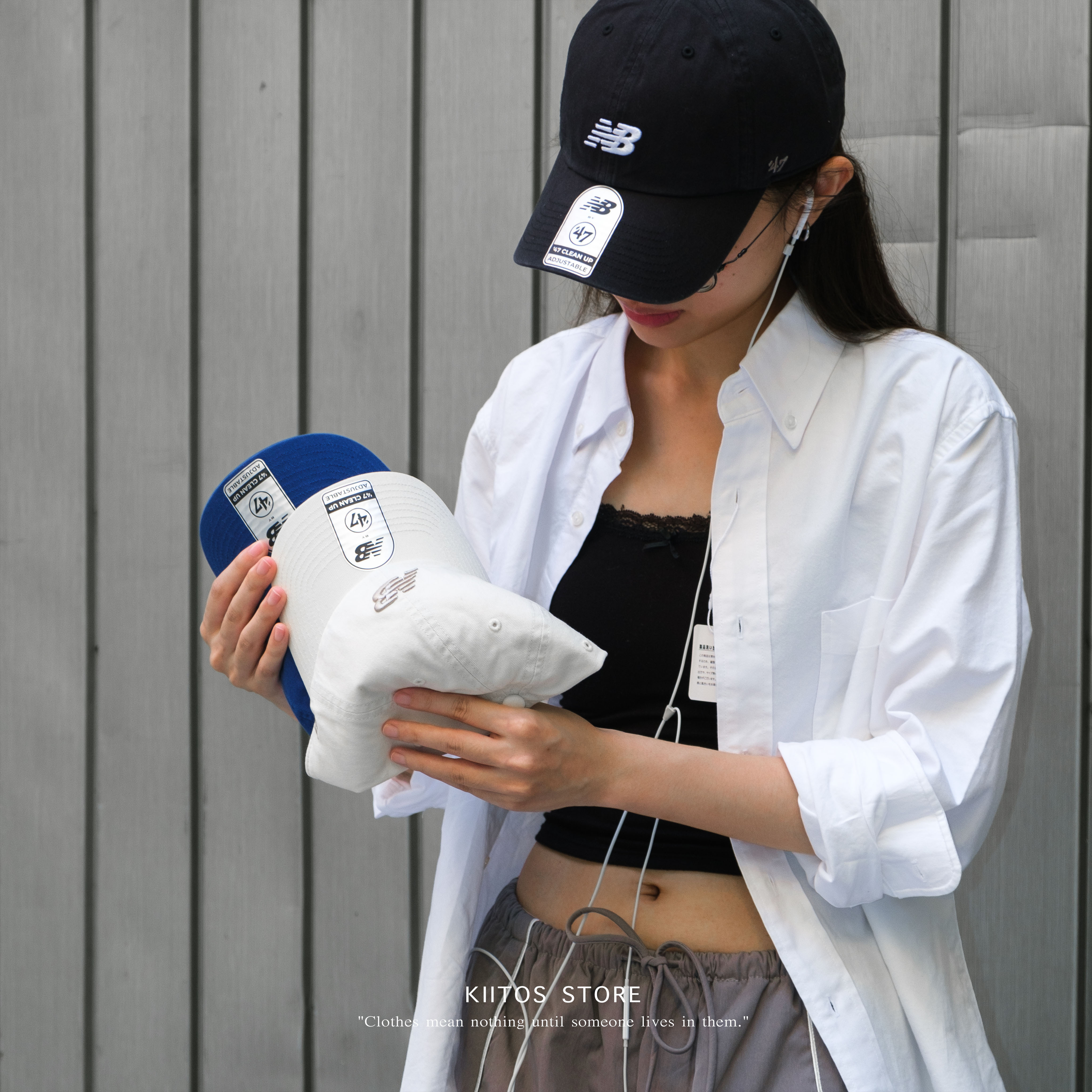New Balance U NB by '47 Clean Up 老帽 米 lah00151lin/黑 lah00151bk/藍 lah00151gab