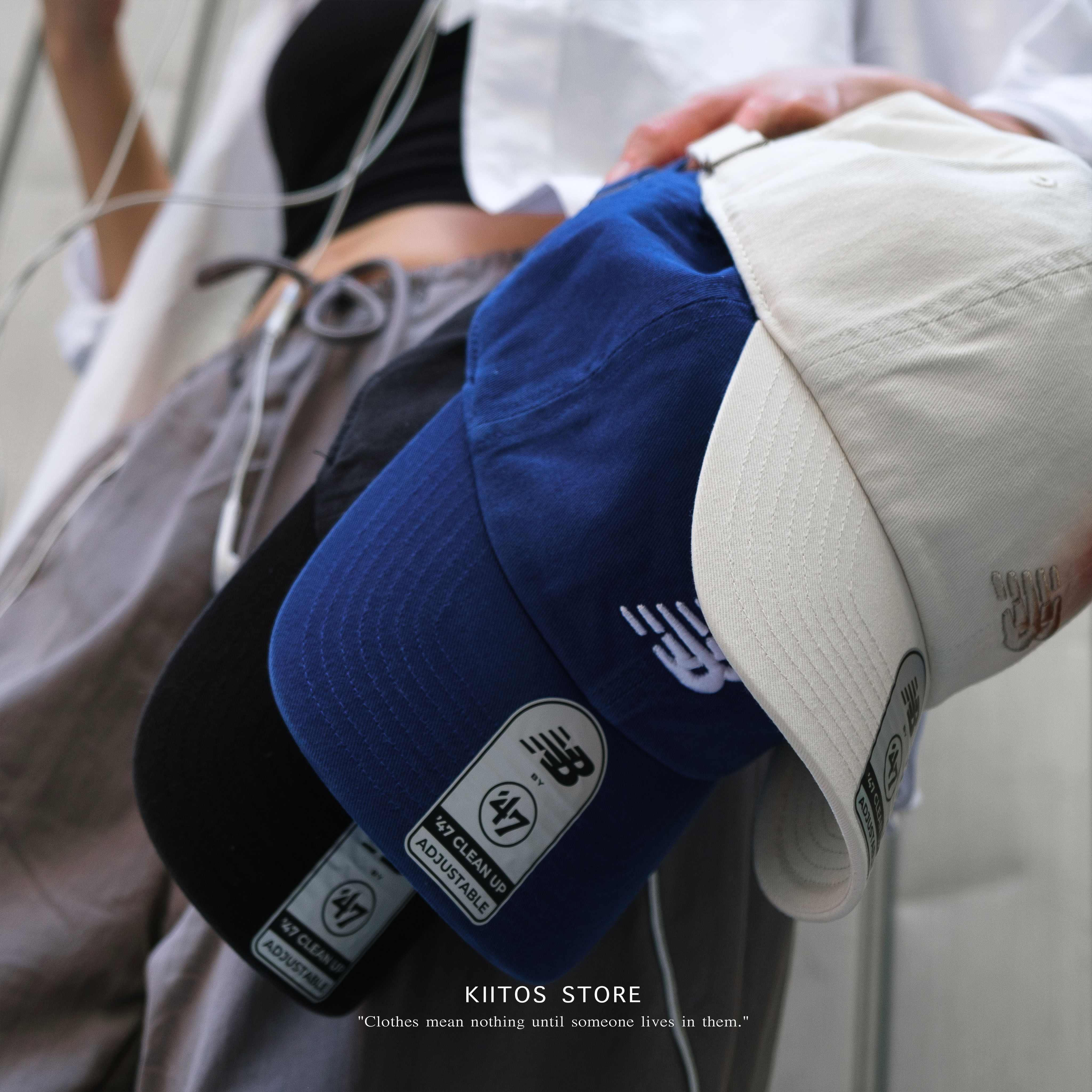 New Balance U NB by '47 Clean Up 老帽 米 lah00151lin/黑 lah00151bk/藍 lah00151gab