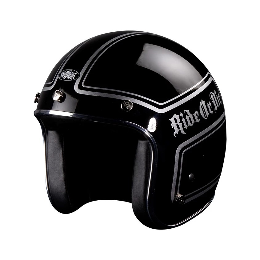 蒙古人 彩繪復古帽-ROD【亮黑】3/4罩式