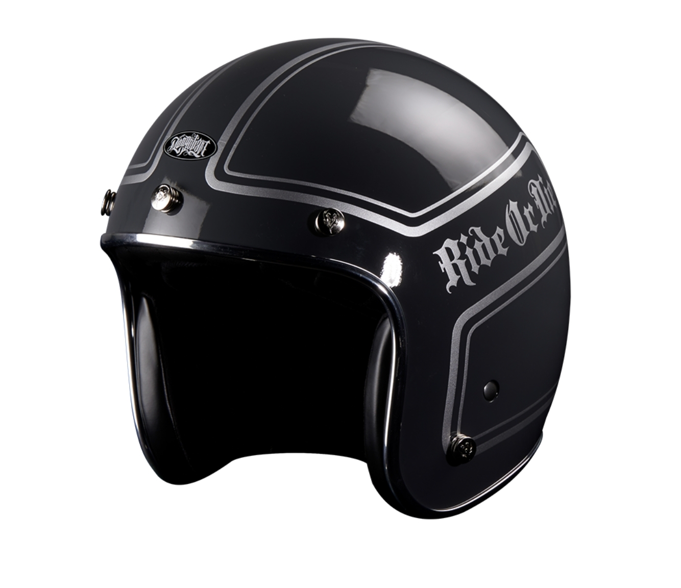 蒙古人 彩繪復古帽-ROD【石墨灰】3/4罩式