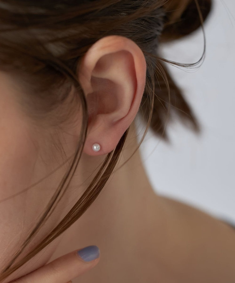 [連線優惠] ete K18 黃K金珍珠耳環 日本製