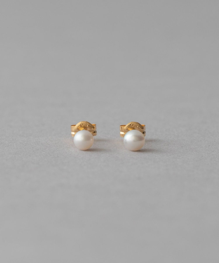 [連線優惠] ete K18 黃K金珍珠耳環 日本製