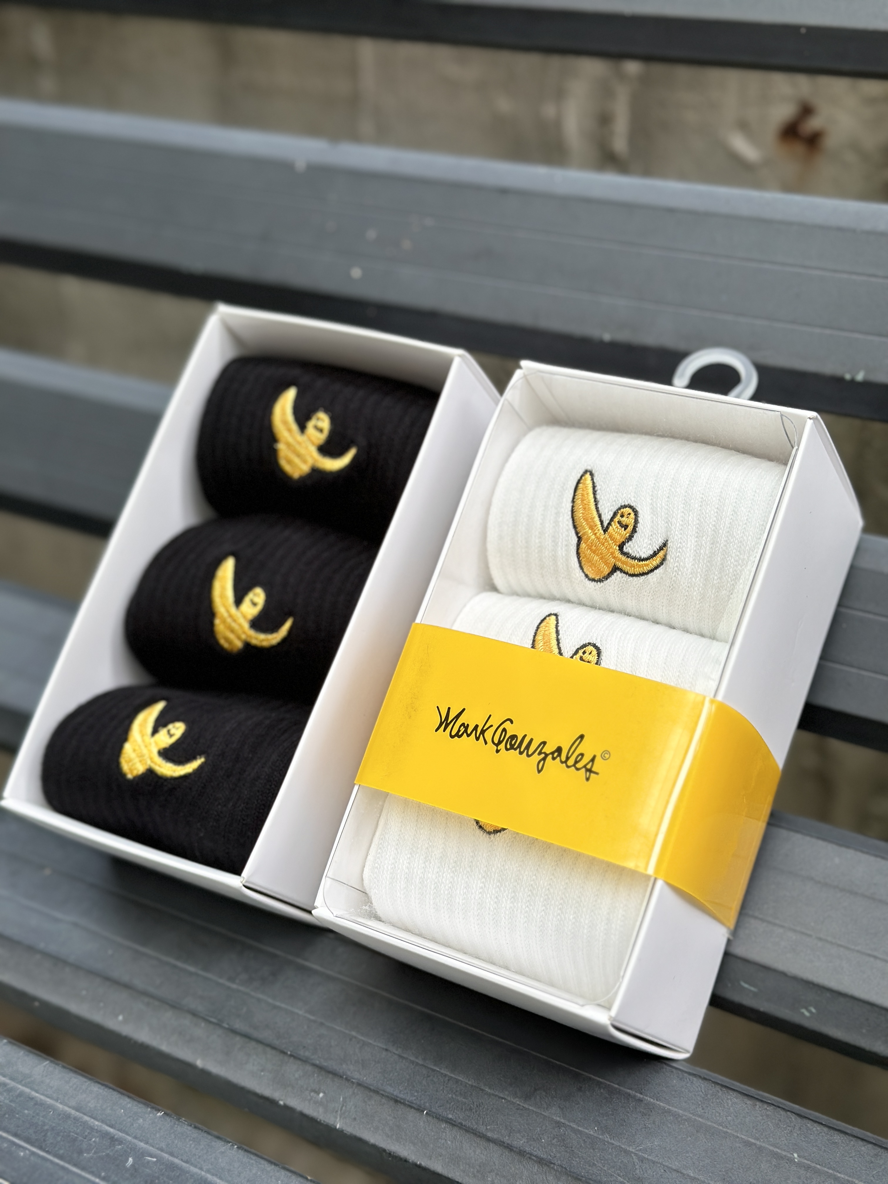 【現貨】MARK GONZALES 馬克·岡薩雷斯 刺繡 小logo 襪子 三件組 Z255ASO100099