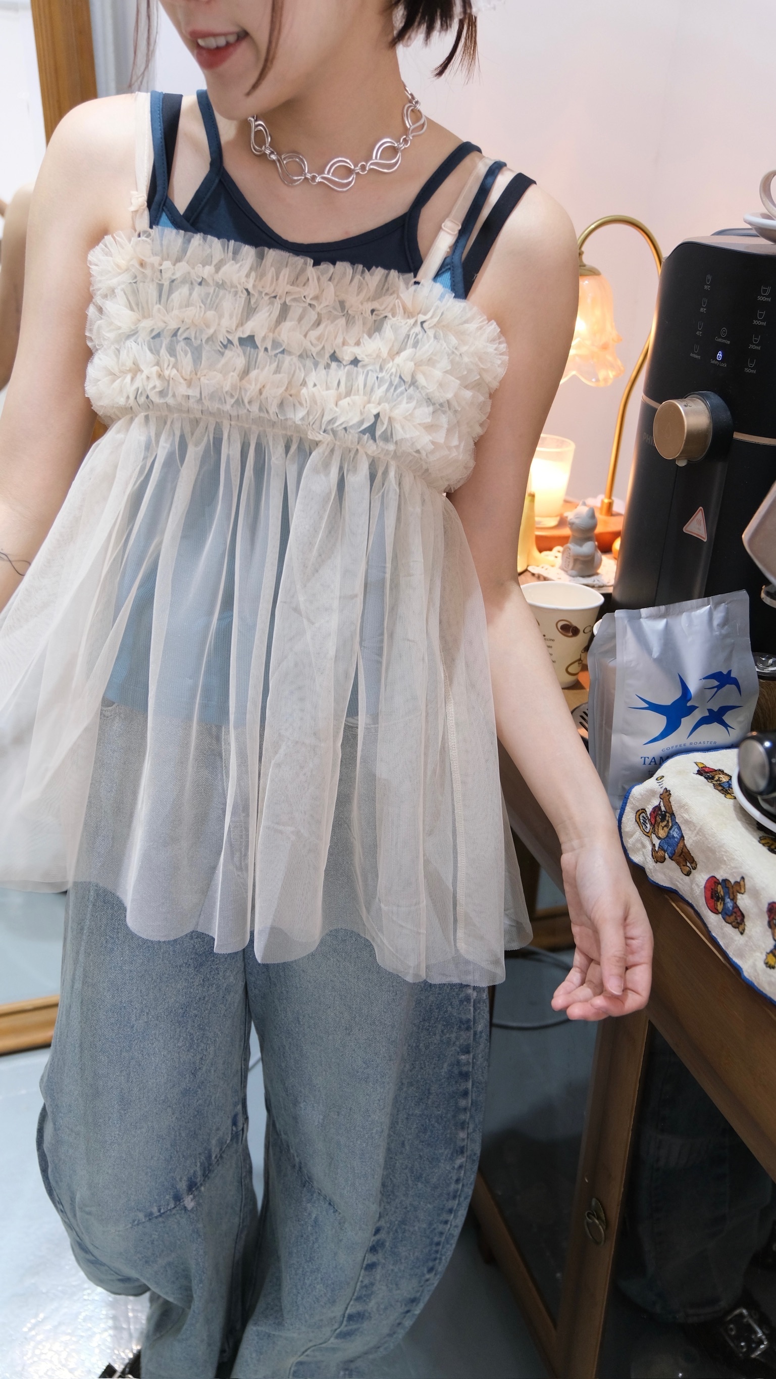 重工藝Ruffle紗紗外撘