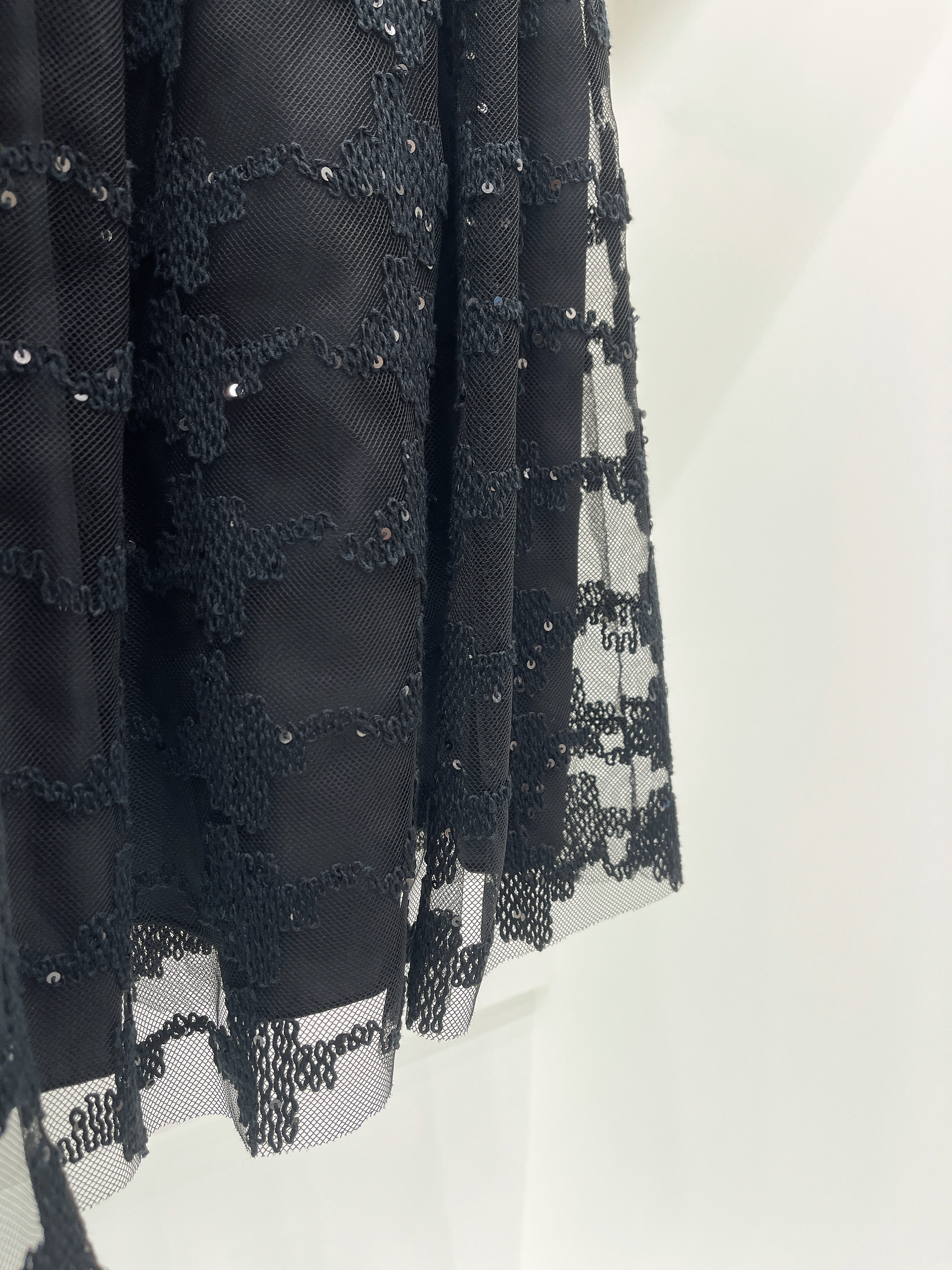 Lanvin刺繡亮片紗裙