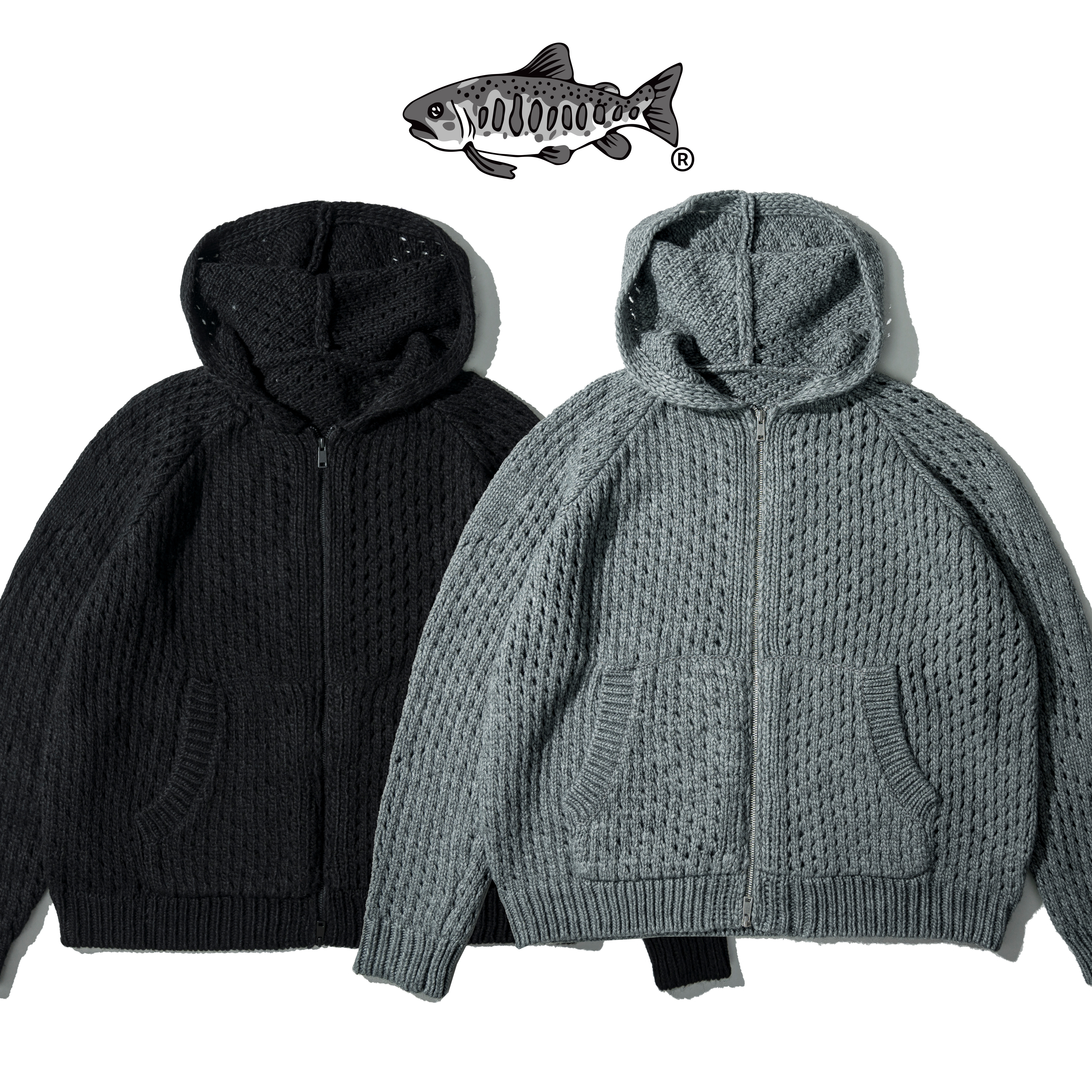 AGILITY Mesh Zip Hoodie 皮標 針織 連帽外套 [MS06]