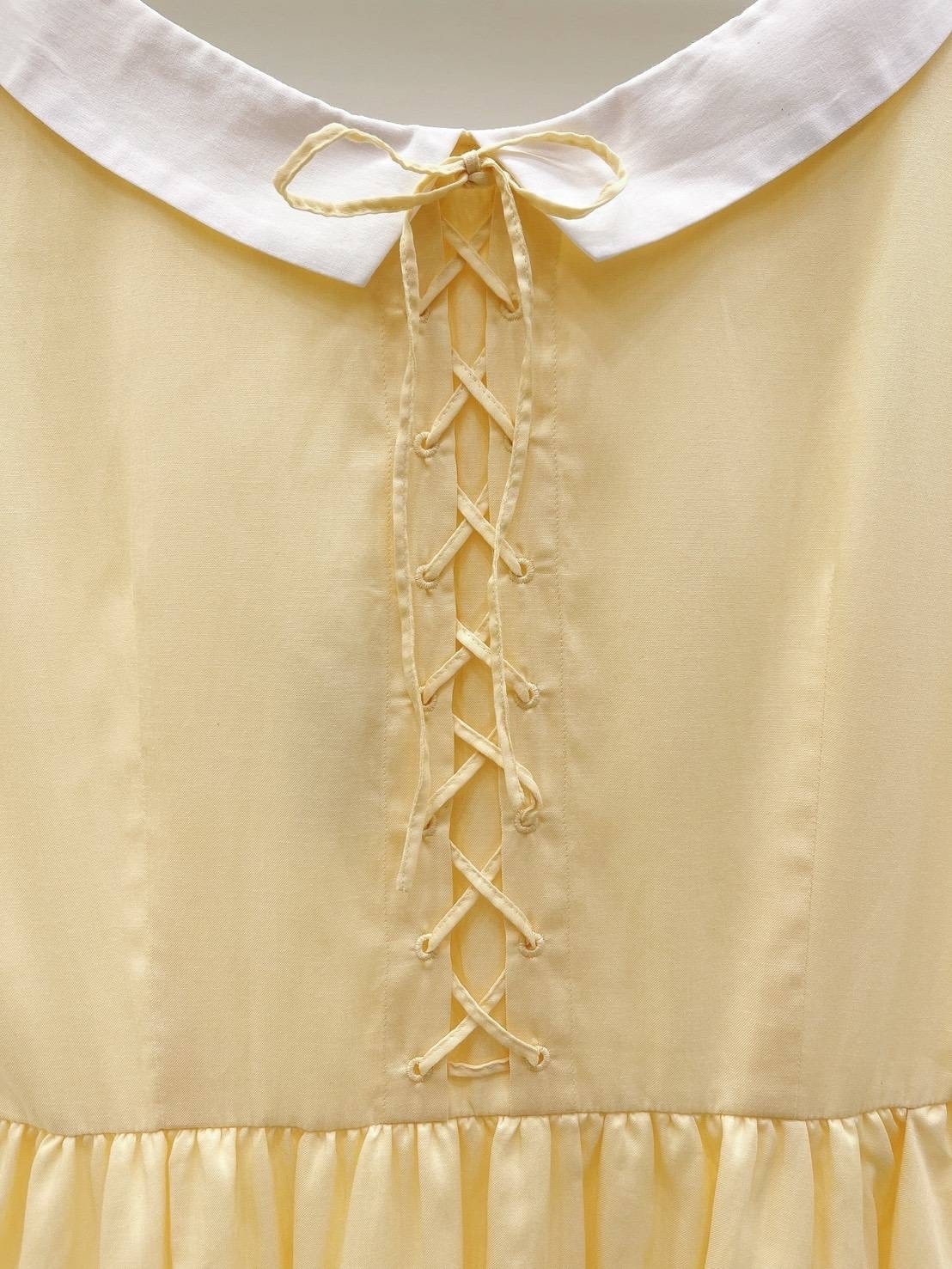 後綁帶無袖洋裝