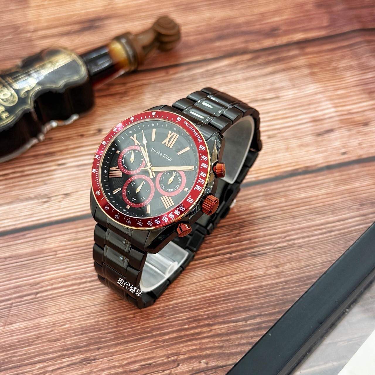 【Roven Dino 羅梵迪諾】極致典藏時尚腕錶RD6121B-RED 42mm 現代鐘錶