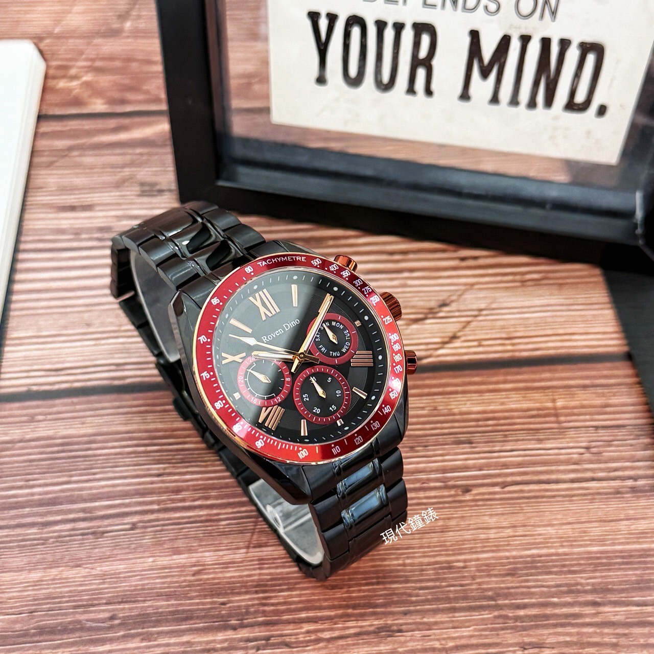 【Roven Dino 羅梵迪諾】極致典藏時尚腕錶RD6121B-RED 42mm 現代鐘錶
