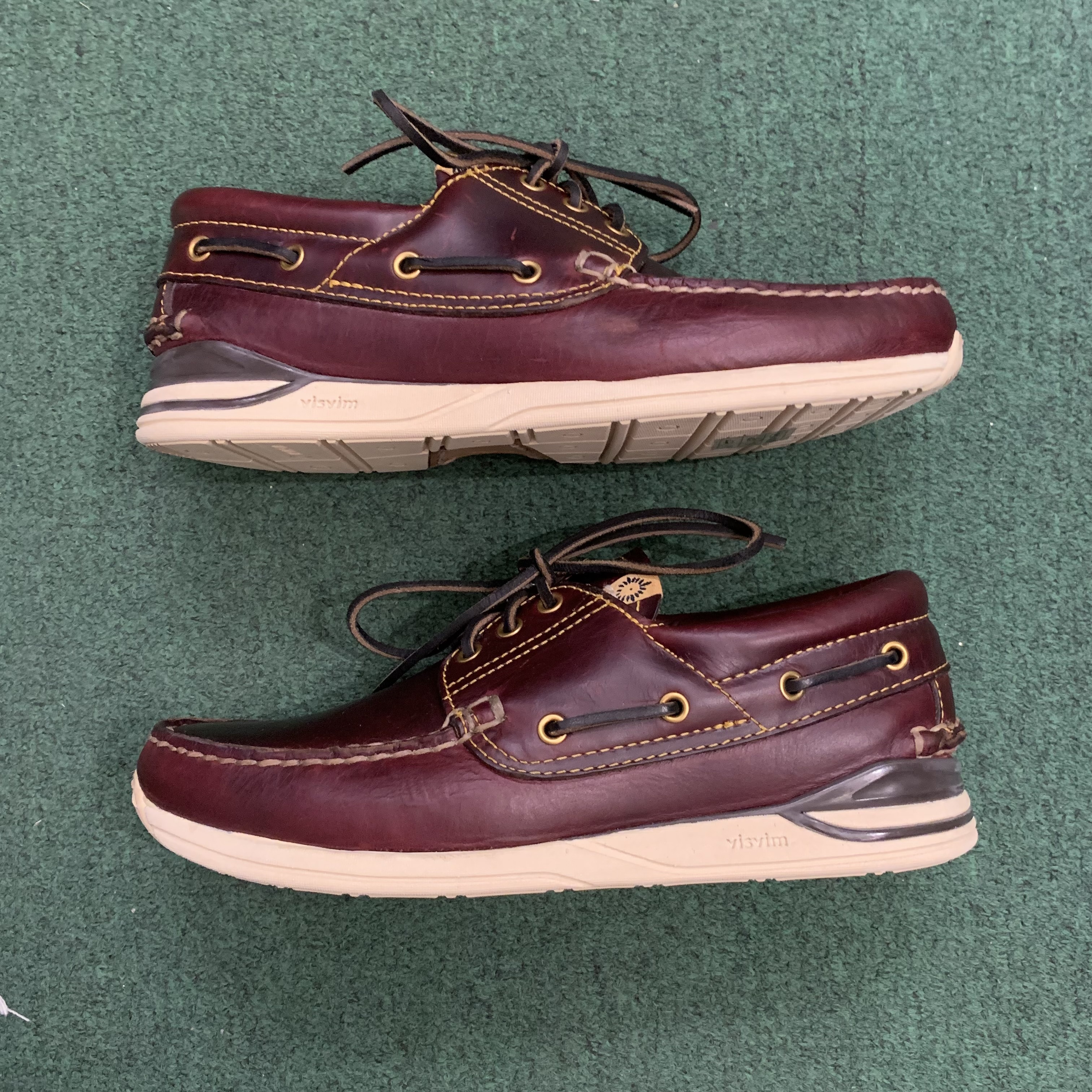 VISVIM HOCKNEY FOLK SHOES (( USED S )) *近未使用品 - BURGUNDY SIZE 10 IN STOCK NOW (現貨發售中)