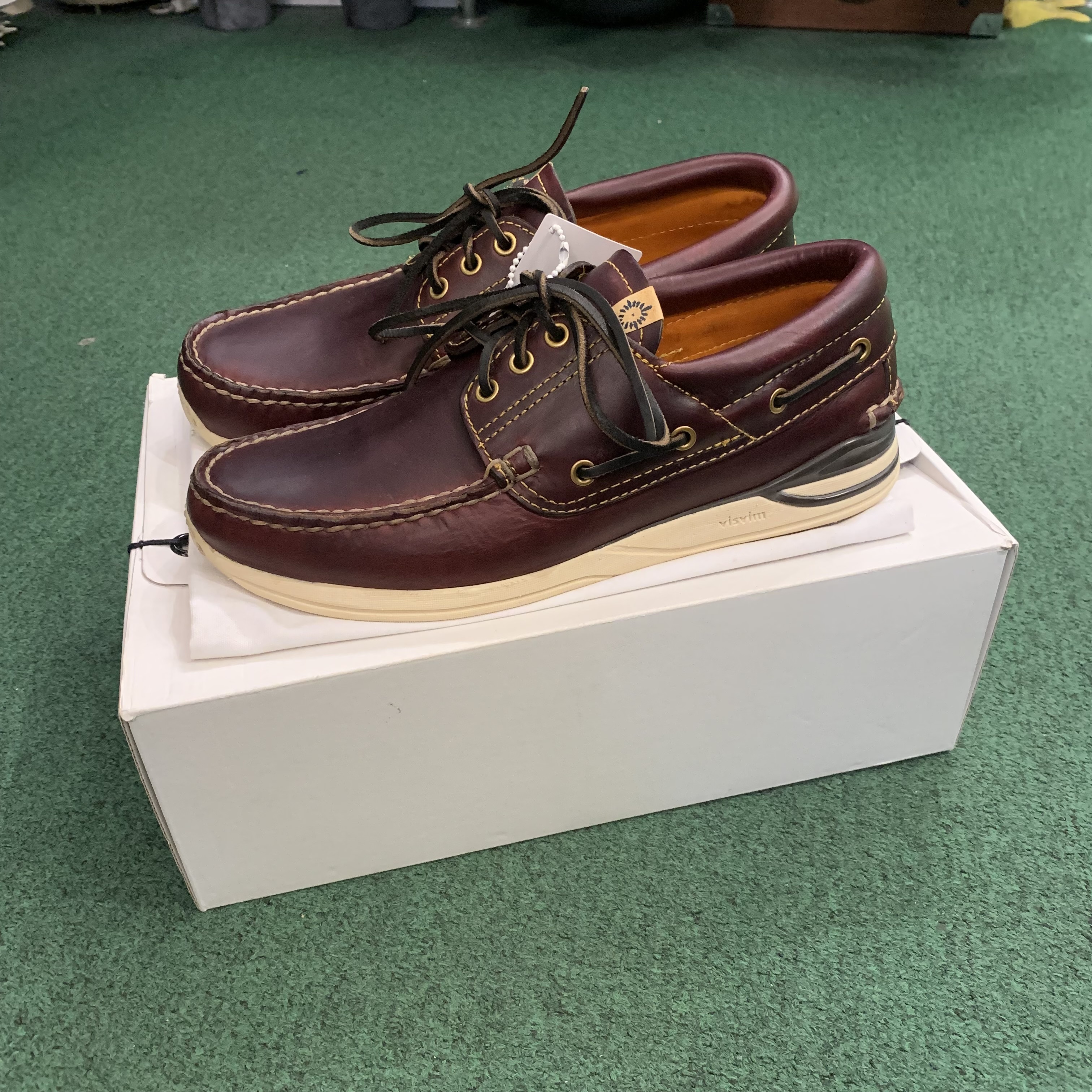 VISVIM HOCKNEY FOLK SHOES (( USED S )) *近未使用品 - BURGUNDY SIZE 10 IN STOCK NOW (現貨發售中)