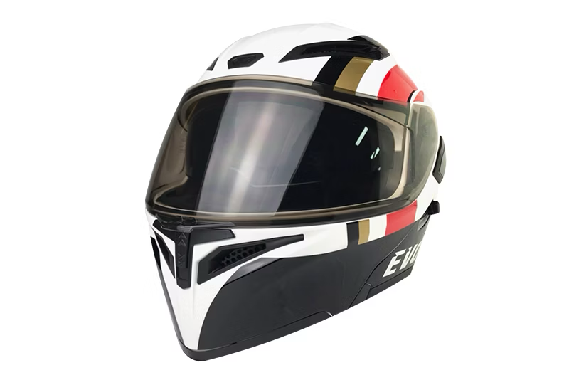 EVO CA965 彩繪 極速 亮白紅 可掀式安全帽 可樂帽