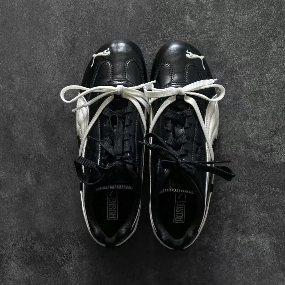 Rosé x PUMA SPEEDCAT 黑白 亮面 甜美風 聯名款 朴彩英 彪馬 404391-01