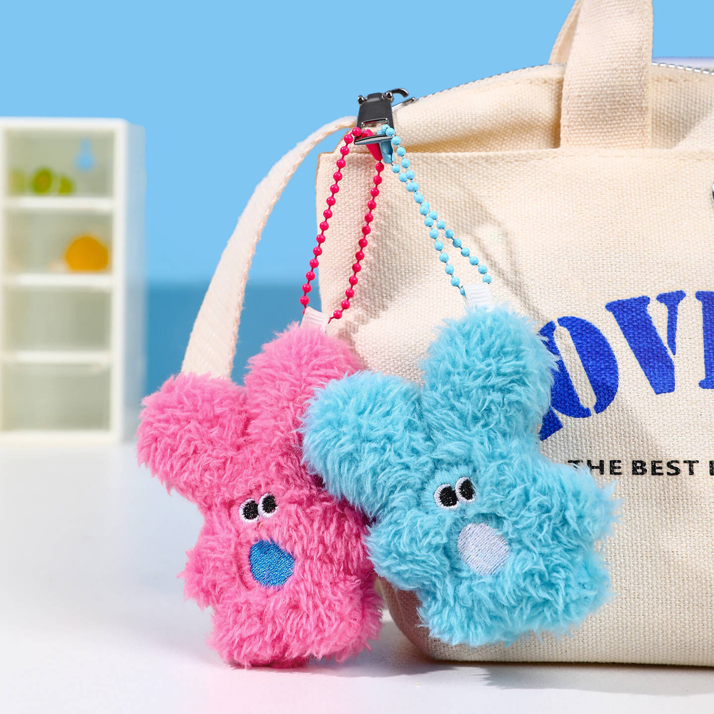 多巴胺小兔情侶好友吊飾