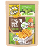 [K] KOREA WOW FRIED SQUID - WASABI, 80G, KK54 (KK54)