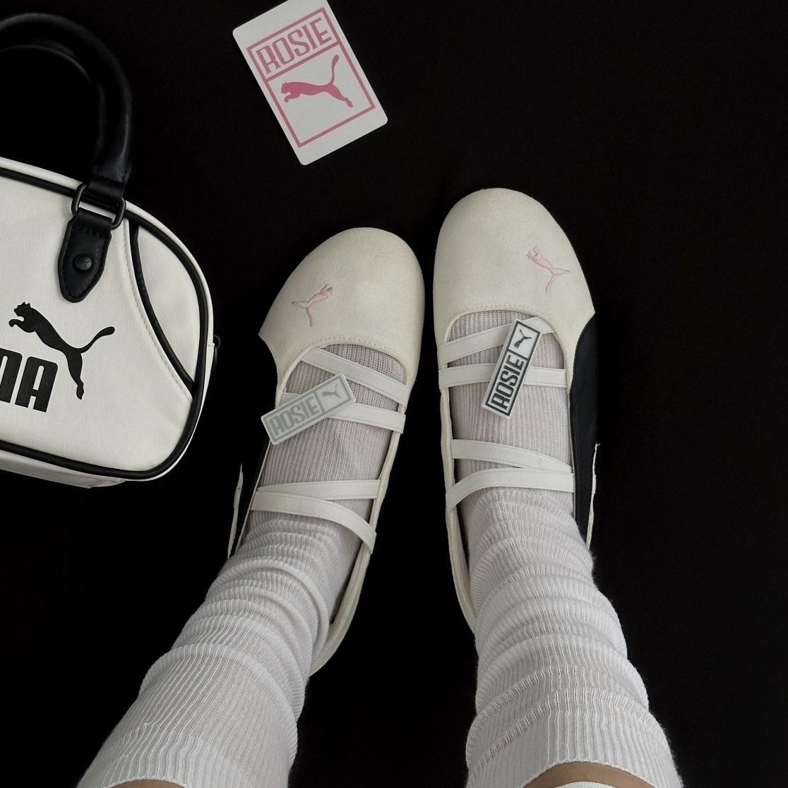 Rosé x PUMA SPEEDCAT BALLET 白粉 芭蕾鞋 撞色白黑 聯名款 朴彩英 彪馬 404395-01