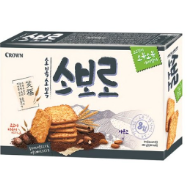 [K] KOREA CROWN SOBORO ALMOND CRACKERS, 240G, KK66 (KK66)