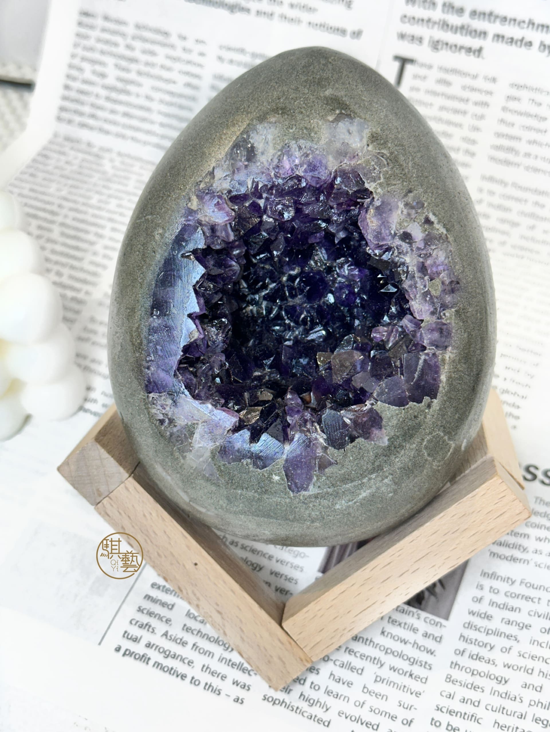 紫水晶恐龍蛋大顆｜天然水晶晶洞 熱銷鎮宅聚財 招財守護能量擺件推薦