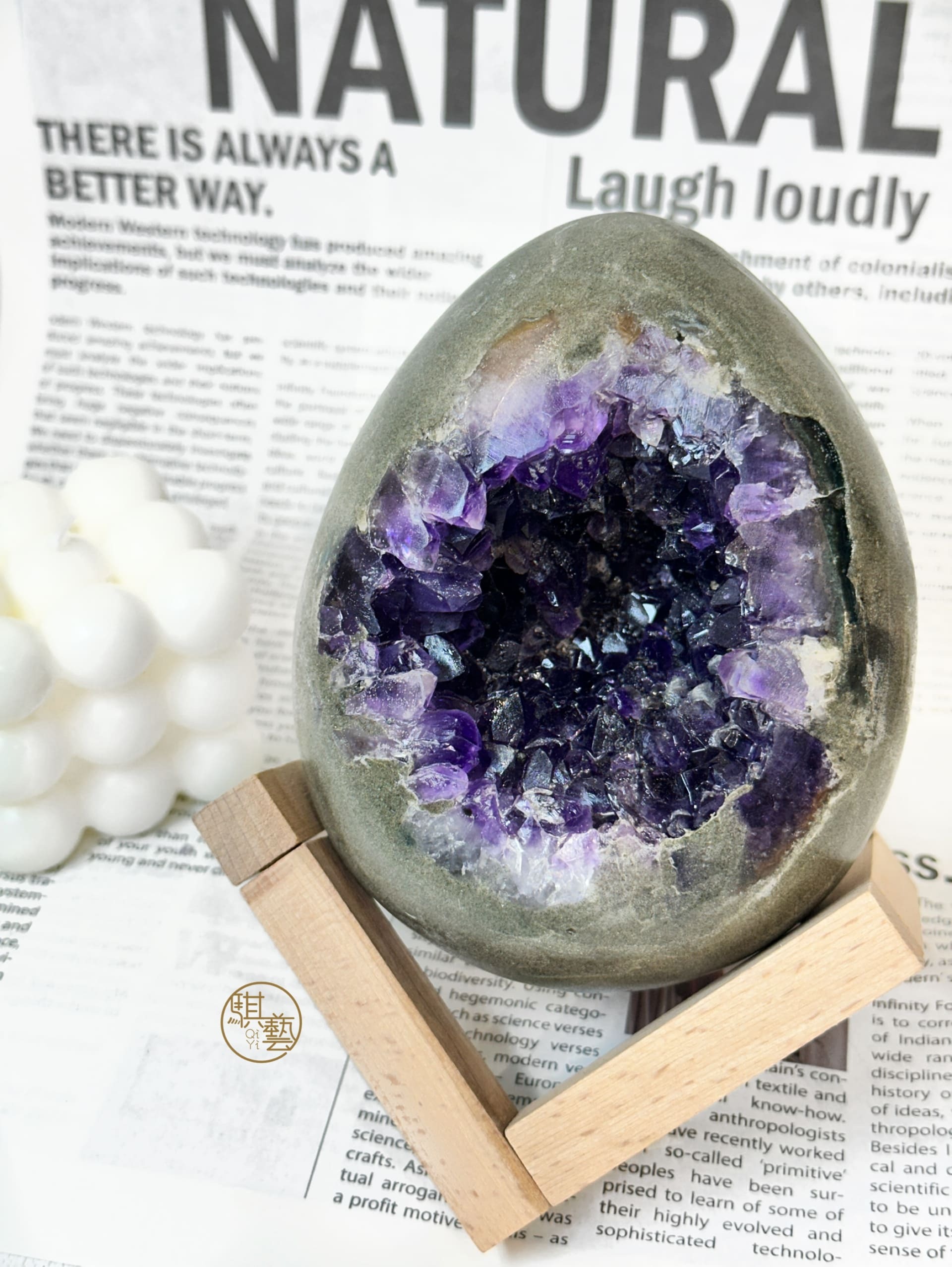 紫水晶恐龍蛋大顆｜天然水晶晶洞 熱銷鎮宅聚財 招財守護能量擺件推薦