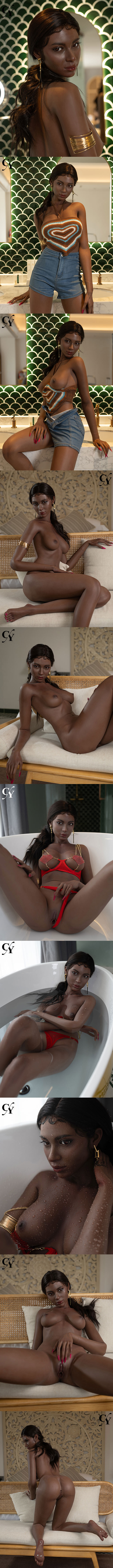 TOP-CYDOLL 170cm Zaria 黑膚 超頂矽膠娃娃 high class silicone sex doll ebony