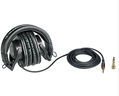 AUDIO TECHNICA 鐵三角專業監聽有線耳筒 ATH-M30x 黑色