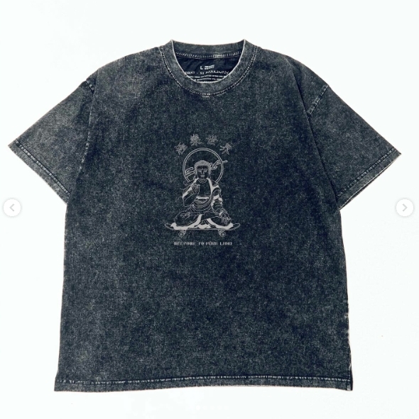 SIGHT - 極樂世界 石洗工藝 短Tee - 石洗黑