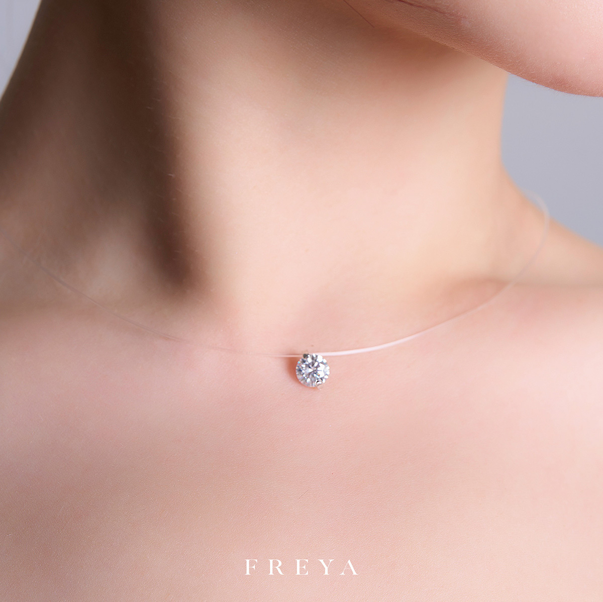 FREYA 6mm莫桑鑽人魚淚項鍊