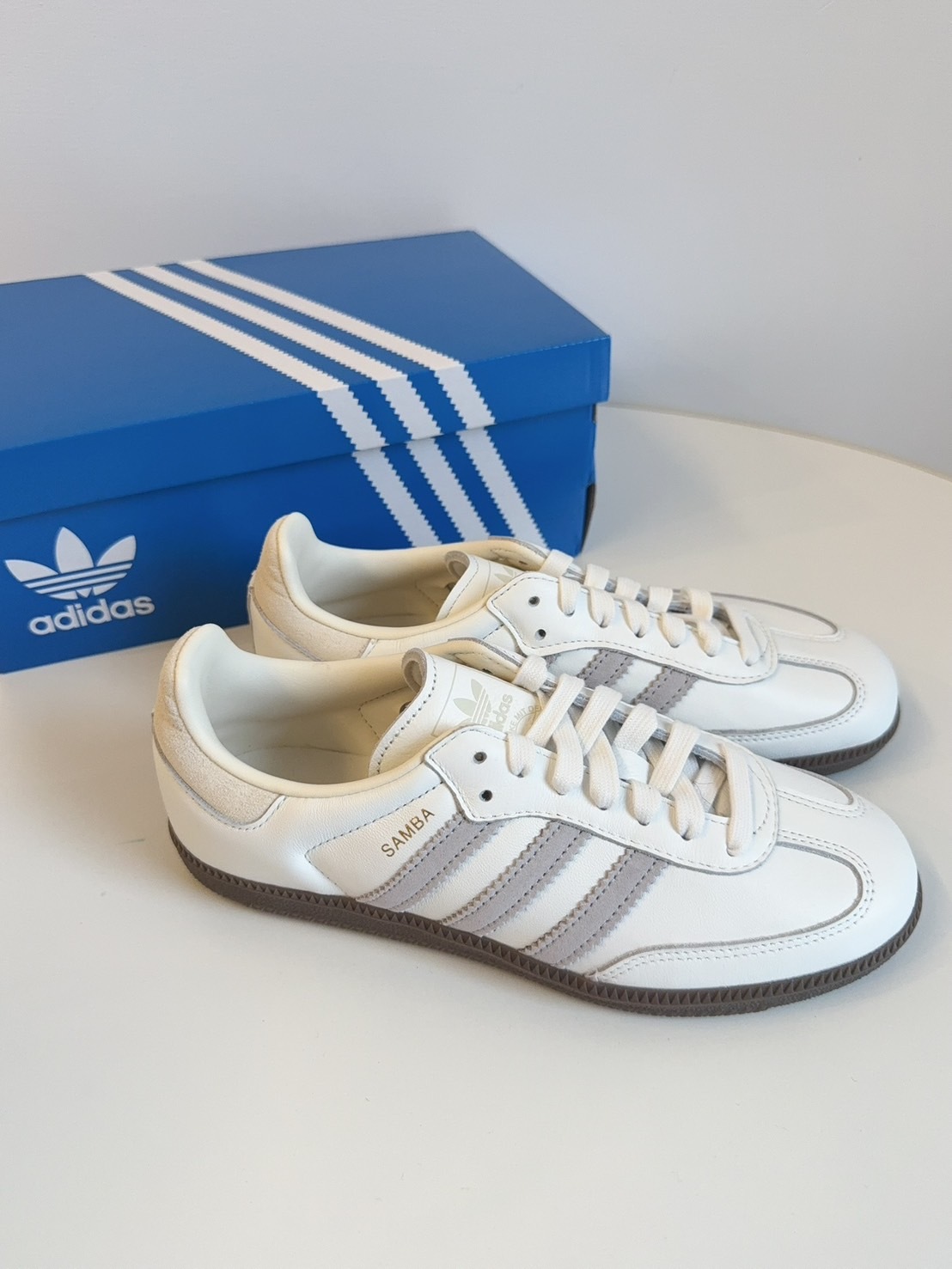 Adidas Samba OG 奶油白灰 焦糖底 牛奶灰 IH4880