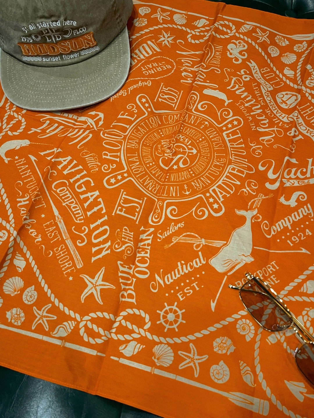 【日貨】海洋船錨復古方巾