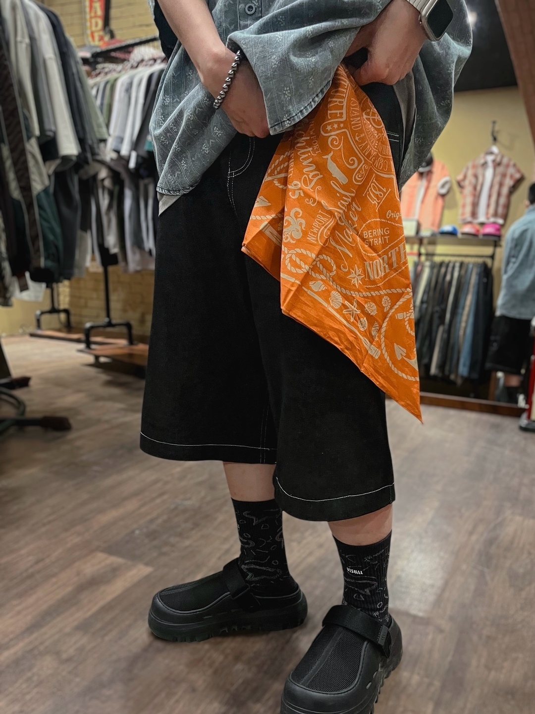 【日貨】海洋船錨復古方巾