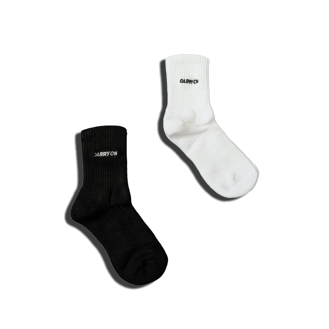 CARRYON  Logo Socks 電繡 毛巾底襪子