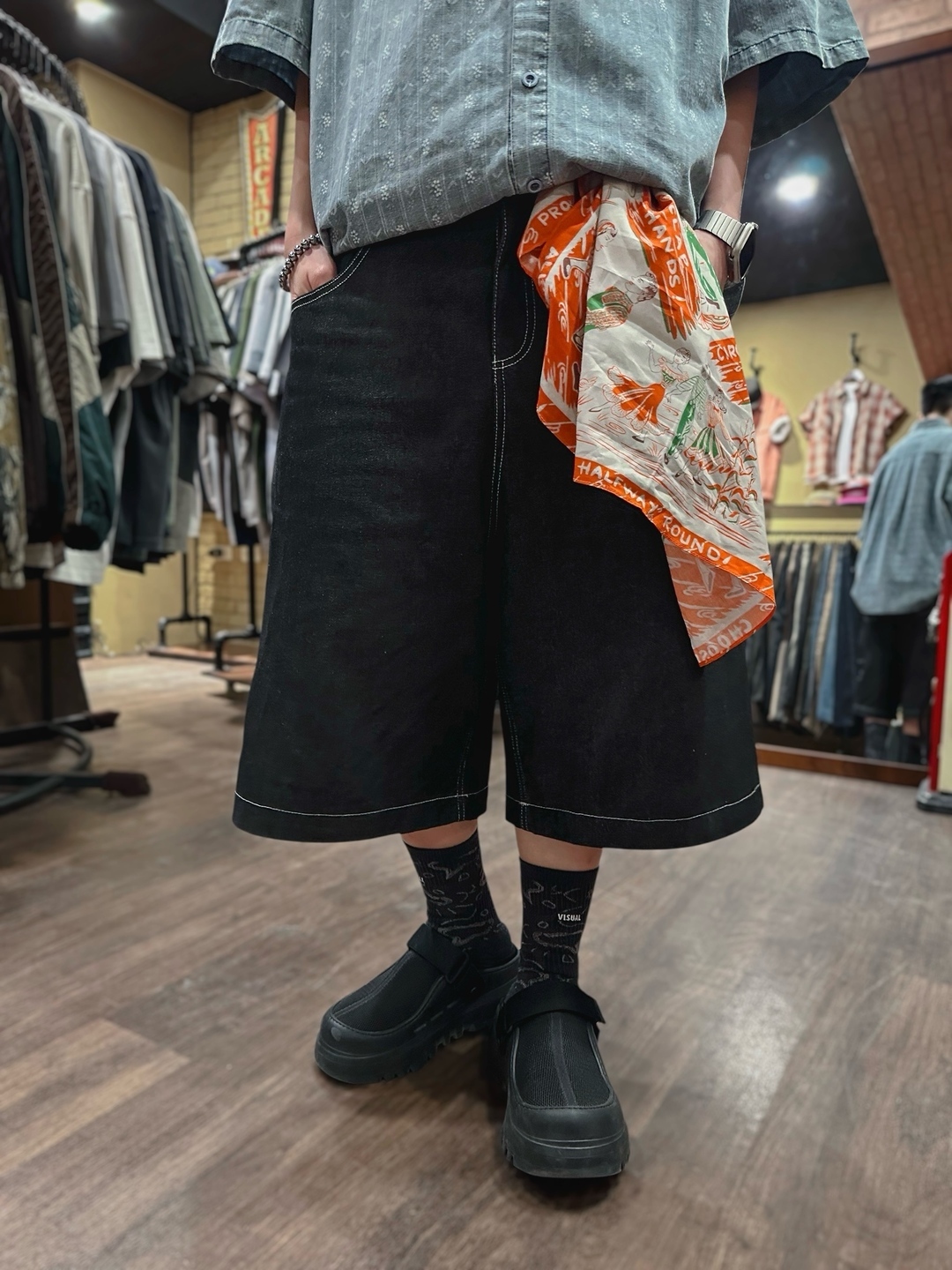 【日貨】鄉村舞蹈復古方巾