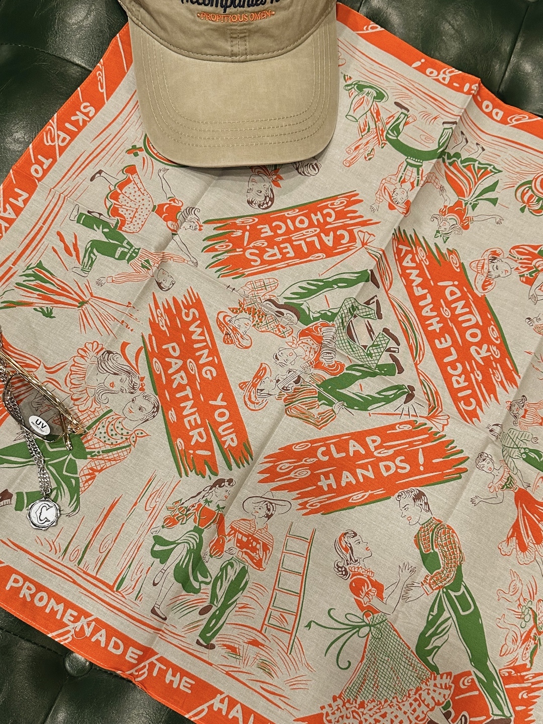 【日貨】鄉村舞蹈復古方巾