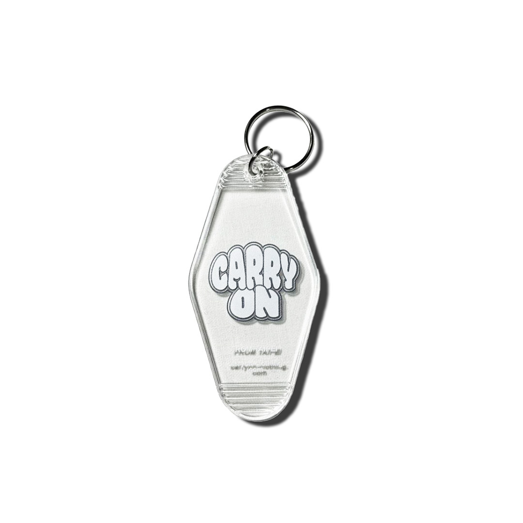 CARRYON 25SS Logo keychain 菱形鑰匙圈 透明