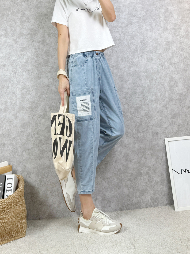 個性貼布大口袋七分休閒褲 ⚡️熱銷搶現貨⚡️