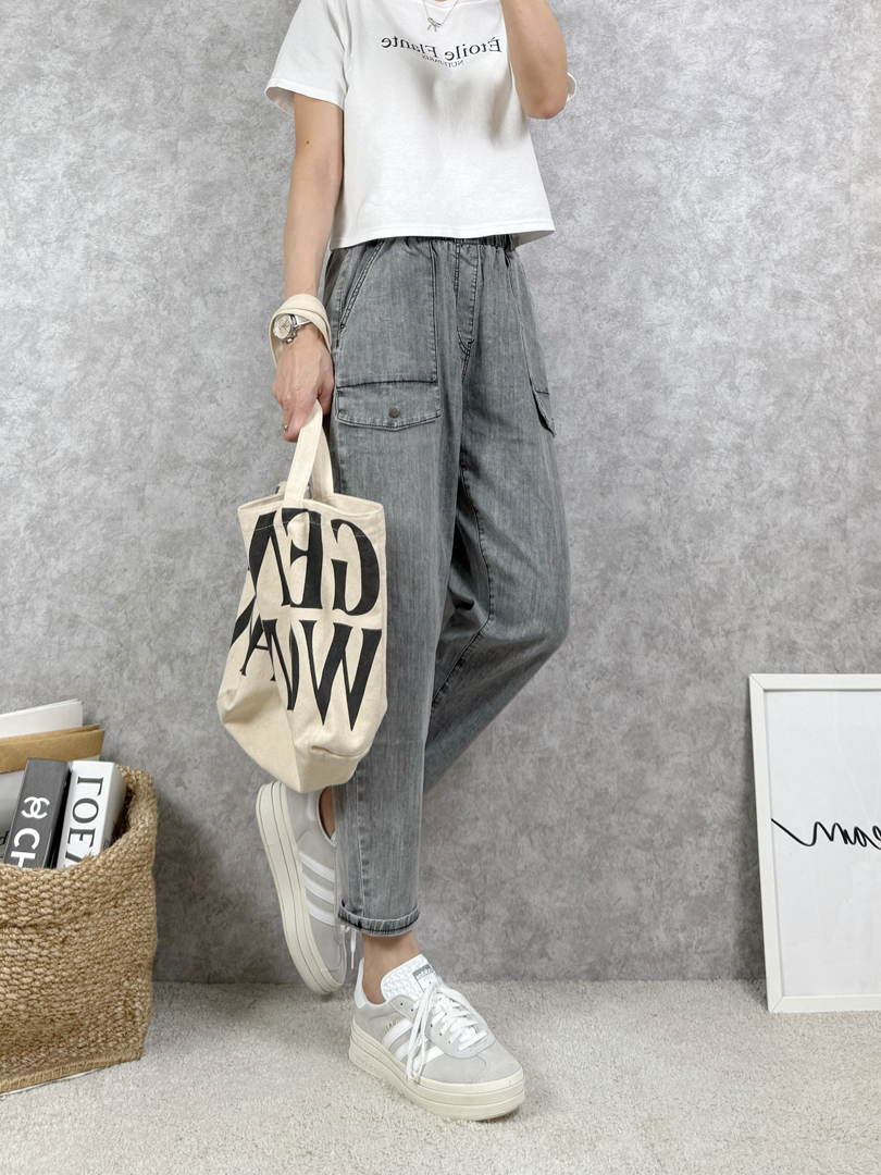 個性炭灰不貼臀哈倫褲 ⚡️搶手貨⚡️