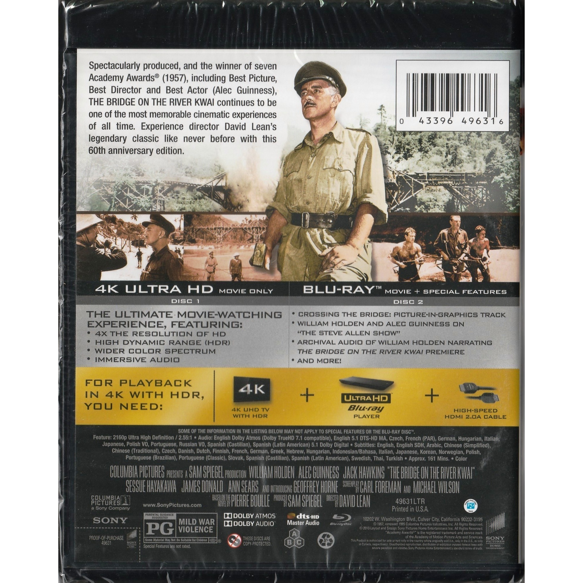 The Bridge on the River Kwai (1957) (4K Ultra HD + Blu-ray) (US Version)