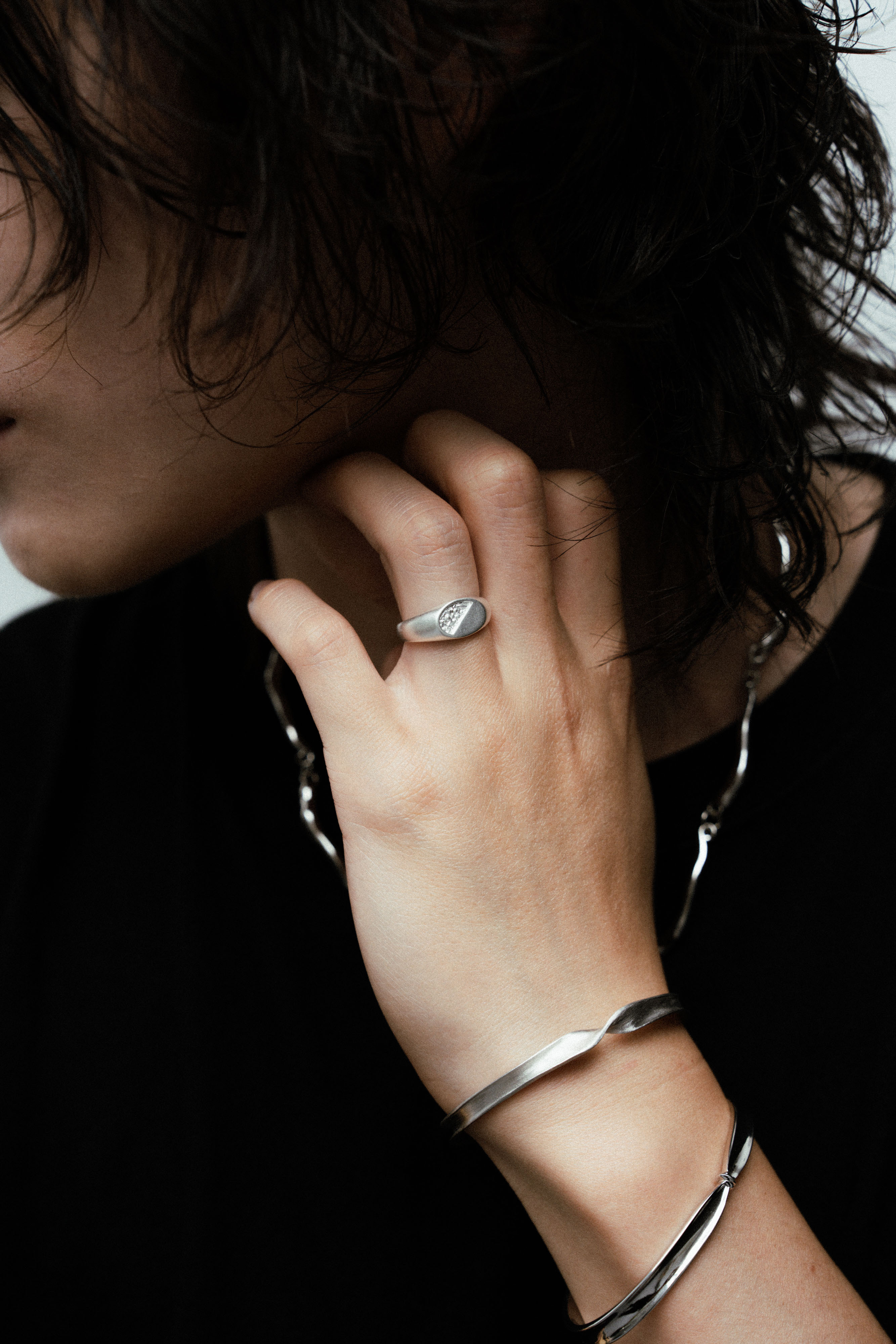 【BLUZ】橢切細砂戒指