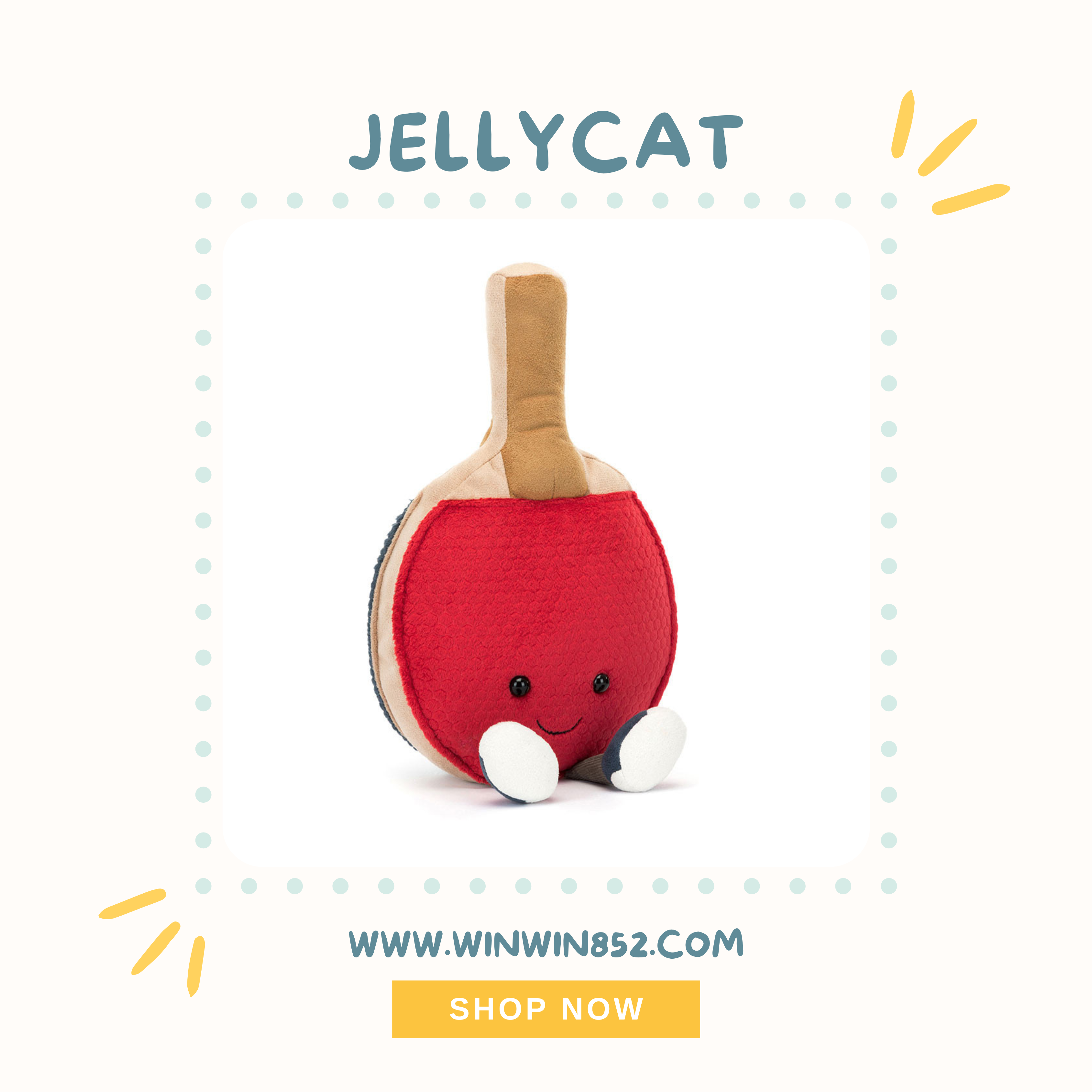 Jellycat Amuseables Sports Table Tennis