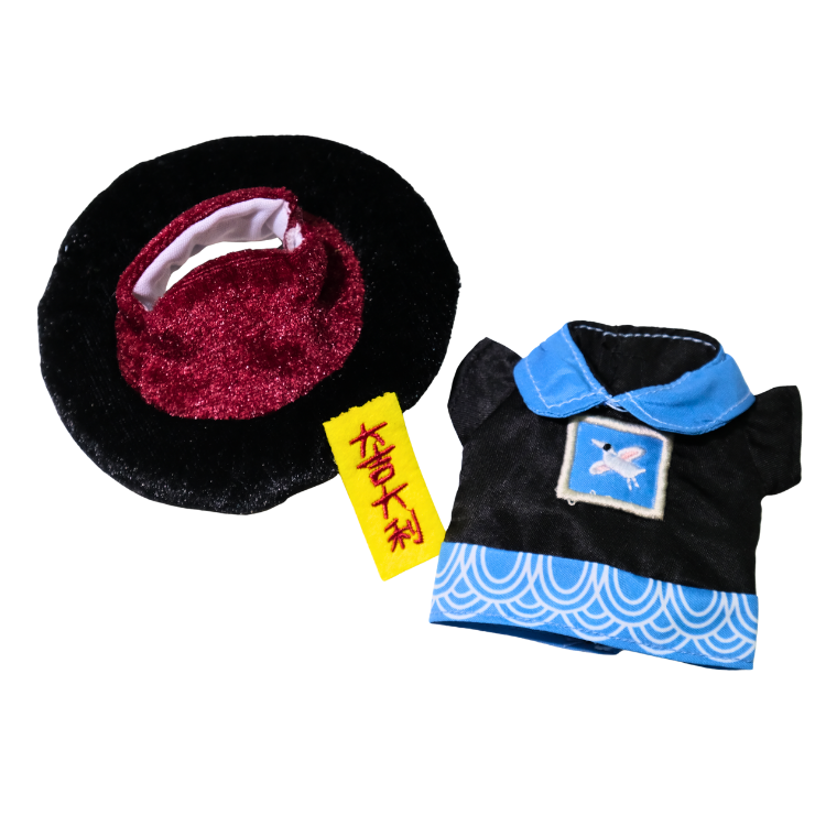 跳跳小殭屍 - 萬聖節中式殭屍造型套裝 (含帽子+上衣)