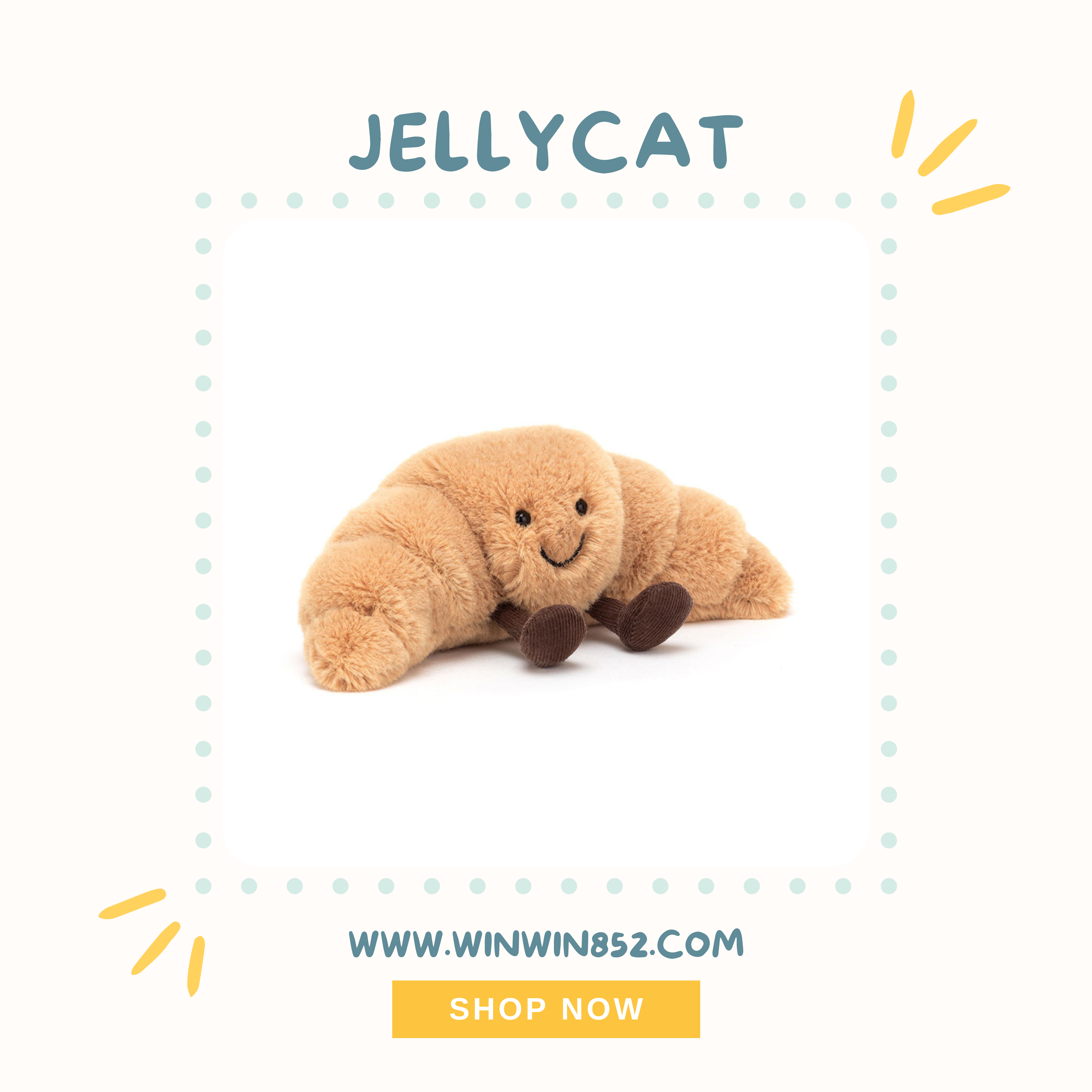 Jellycat Amuseables Croissant Small Size