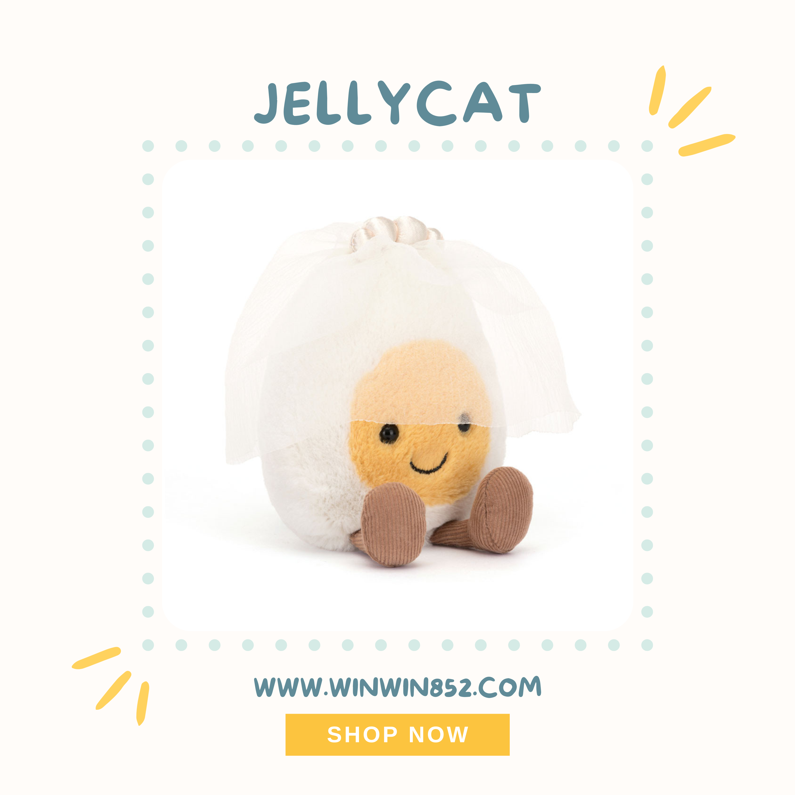 Jellycat Amuseables Boiled Egg Bride