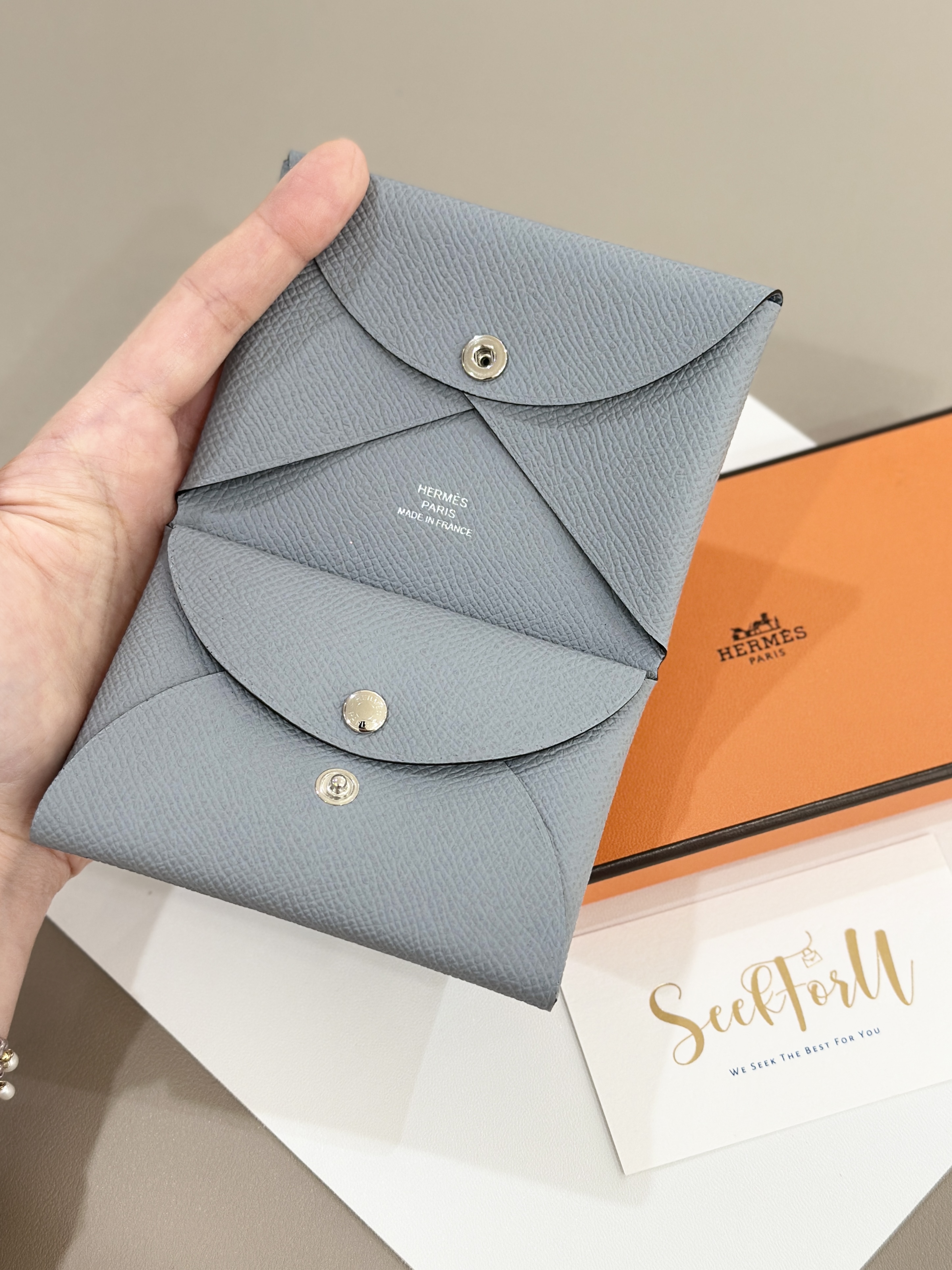 HERMES Calvi Duo Compact Card Holder