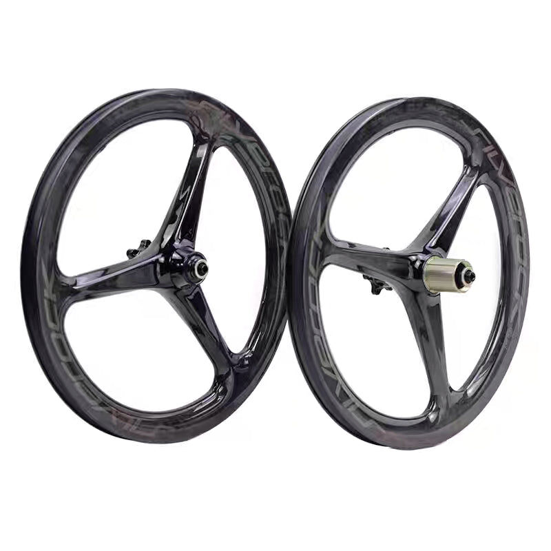 SILVEROCK 碳纖維直三刀碟煞 349/406/451小輪車輪組